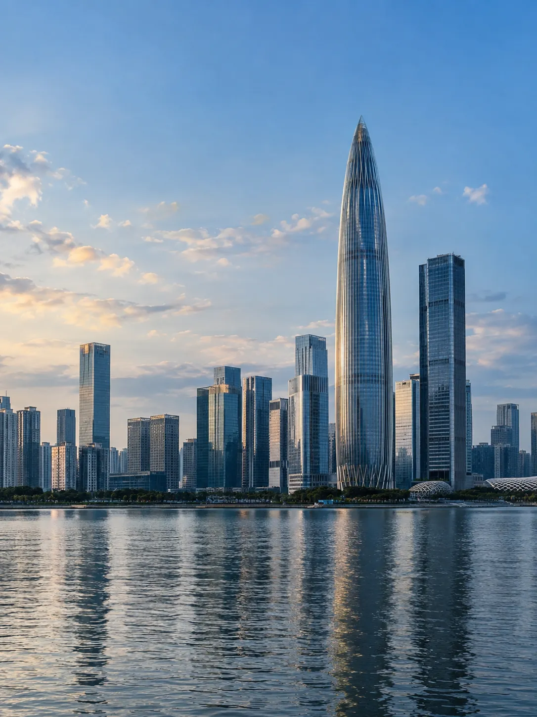 Illustrative view of the Shenzhen waterfront skyline